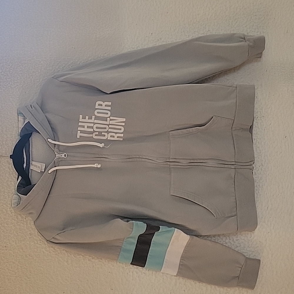 The Color Run Zip up | Mens small | grey
